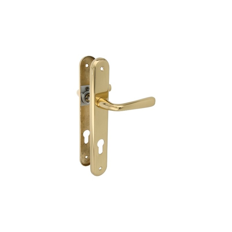 AMIG 11861  
 Manilla con placa 252PB85  
 250 x 40 mm  
 Latón  
 Pulido