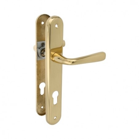 AMIG 11861  
 Manilla con placa 252PB85  
 250 x 40 mm  
 Latón  
 Pulido