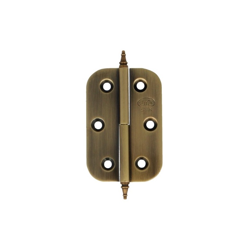 AMIG 11880  
 Bisagra 1060  
 60 x 40 x 2 mm  
 Latón  
 Cuero - Izquierda