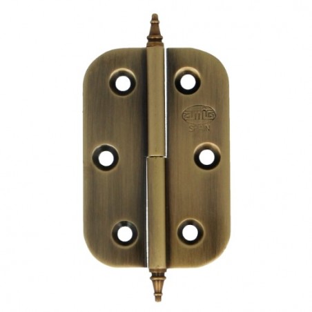 AMIG 11880  
 Bisagra 1060  
 60 x 40 x 2 mm  
 Latón  
 Cuero - Izquierda