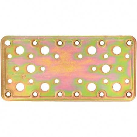 AMIG 12123  
 Placa 502  
 185 x 90 x 2,2 mm  
 Acero  
 Bicromatado