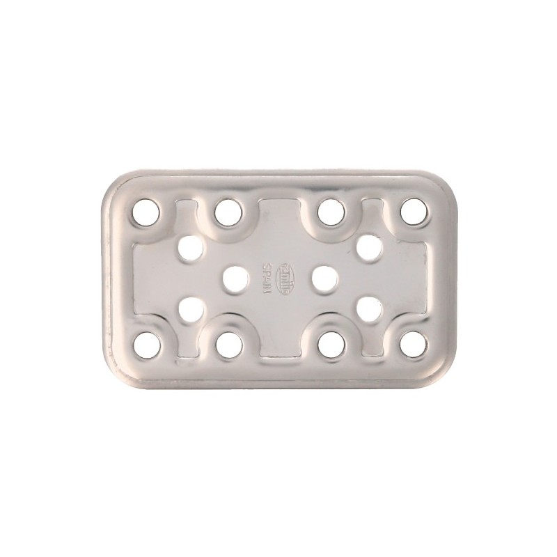AMIG 12155  
 Placa 500  
 80 x 50 x 2,2 mm  
 Acero inoxidable  
 Brillo