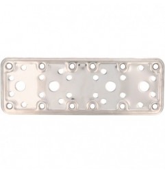 AMIG 12158  
 Placa 501  
 185 x 65 x 2,2 mm  
 Acero inoxidable  
 Brillo