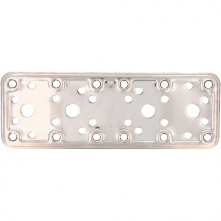 AMIG 12158  
 Placa 501  
 185 x 65 x 2,2 mm  
 Acero inoxidable  
 Brillo