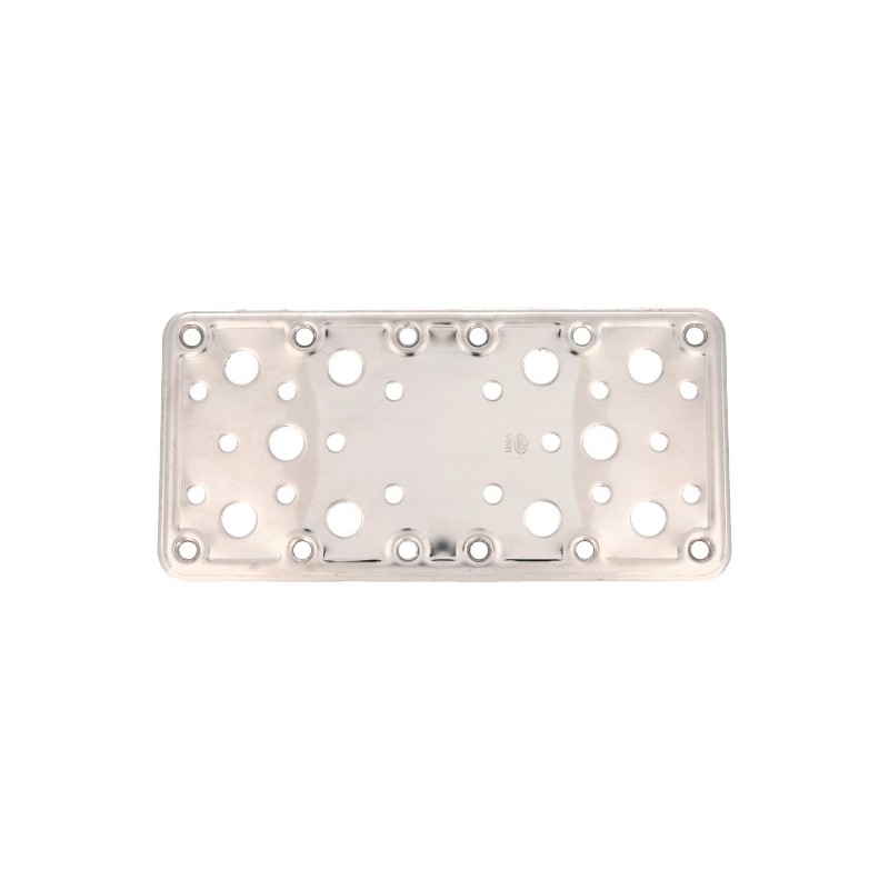 AMIG 12159  
 Placa 502  
 185 x 90 x 2,2 mm  
 Acero inoxidable  
 Brillo