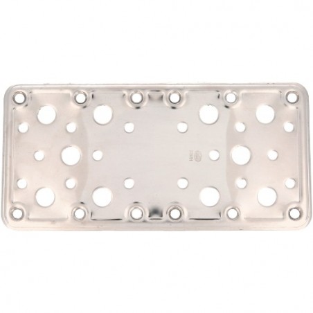 AMIG 12159  
 Placa 502  
 185 x 90 x 2,2 mm  
 Acero inoxidable  
 Brillo