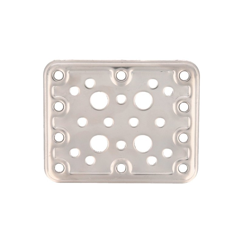 AMIG 12161  
 Placa 504  
 80 x 100 x 2,2 mm  
 Acero inoxidable  
 Brillo