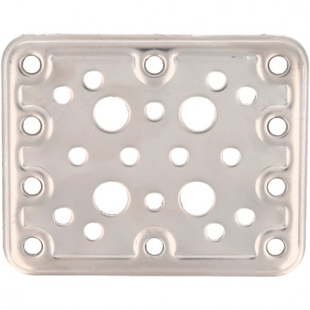 AMIG 12161  
 Placa 504  
 80 x 100 x 2,2 mm  
 Acero inoxidable  
 Brillo