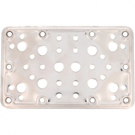 AMIG 12163  
 Placa 504  
 160 x 100 x 2,2 mm  
 Acero inoxidable  
 Brillo