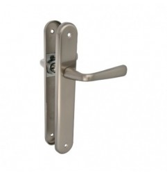 AMIG 12186  
 Manilla con placa 252  
 250 x 40 mm  
 Acero  
 Cromado mate