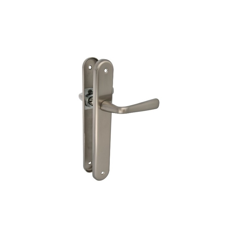 AMIG 12186  
 Manilla con placa 252  
 250 x 40 mm  
 Acero  
 Cromado mate