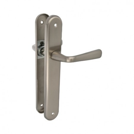 AMIG 12186  
 Manilla con placa 252  
 250 x 40 mm  
 Acero  
 Cromado mate
