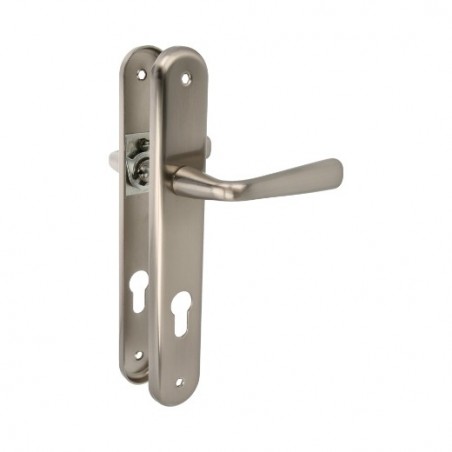AMIG 12187  
 Manilla con placa 252PB85  
 250 x 40 mm  
 Acero  
 Cromado mate