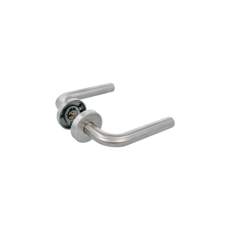 AMIG 12230  
 Manilla con roseta 4RX  
 Ø52 mm  
 Acero inoxidable 18/8  
 Mate