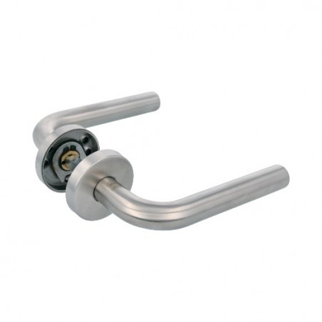 AMIG 12230  
 Manilla con roseta 4RX  
 Ø52 mm  
 Acero inoxidable 18/8  
 Mate