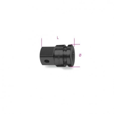 710/16 Adaptador de impacto con cuadrado hembra de 3/8&quot, y macho de 1/2&quot,