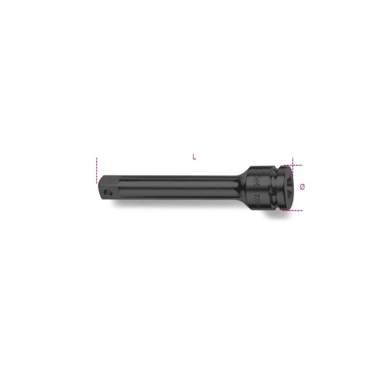 710/21 Alargadera de impacto con cuadrado macho y hembra de 3/8&quot,