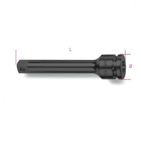 710/21 Alargadera de impacto con cuadrado macho y hembra de 3/8&quot,