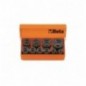 710/C10 Juego de 10 vasos de impacto de 3/8&quot, hexagonales, en caja de chapa