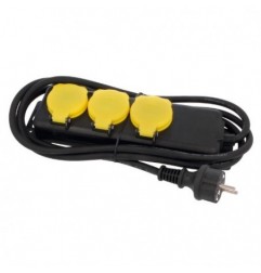 AMIG 12413  
 Base múltiple con protección 3305  
 Polipropileno  
 Negro