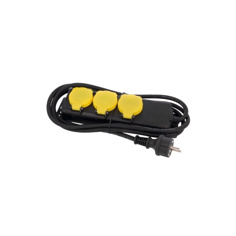 AMIG 12413  
 Base múltiple con protección 3305  
 Polipropileno  
 Negro