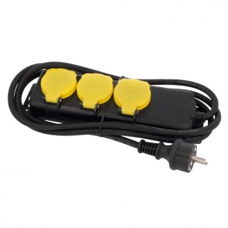 AMIG 12413  
 Base múltiple con protección 3305  
 Polipropileno  
 Negro