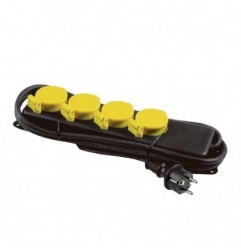 AMIG 12414  
 Base múltiple con protección 3305  
 Polipropileno  
 Negro