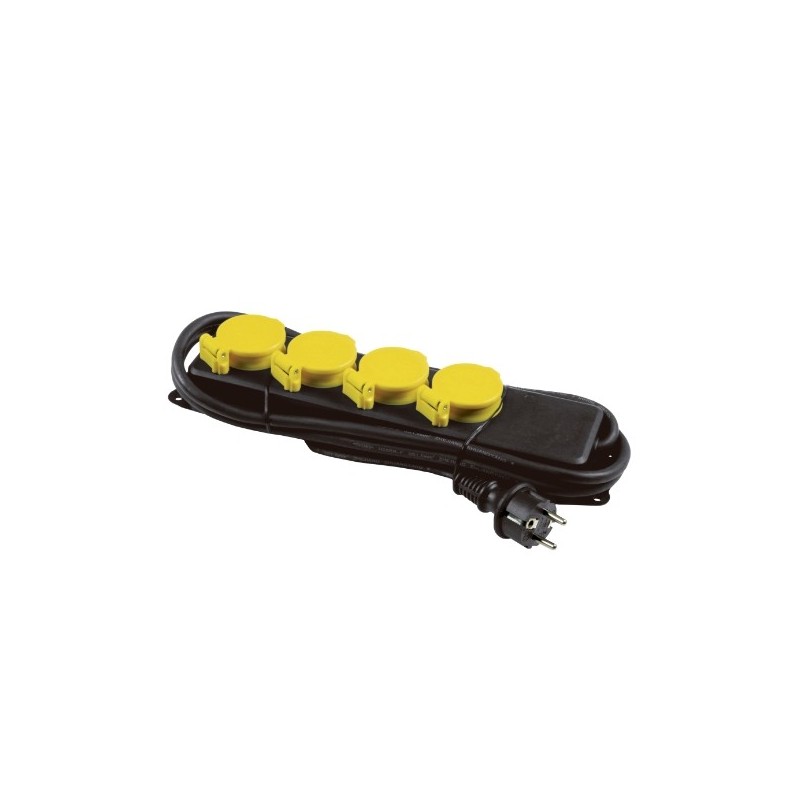 AMIG 12414  
 Base múltiple con protección 3305  
 Polipropileno  
 Negro
