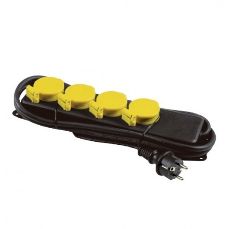 AMIG 12414  
 Base múltiple con protección 3305  
 Polipropileno  
 Negro