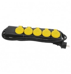 AMIG 12415  
 Base múltiple con protección 3305  
 Polipropileno  
 Negro