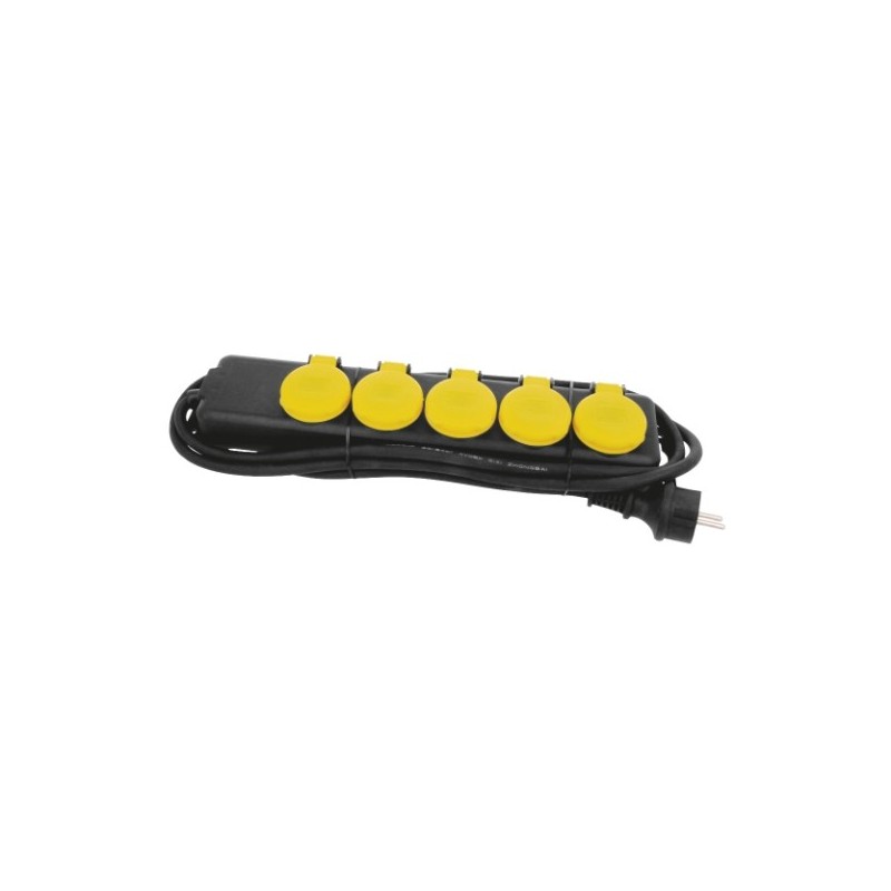 AMIG 12415  
 Base múltiple con protección 3305  
 Polipropileno  
 Negro
