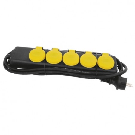 AMIG 12415  
 Base múltiple con protección 3305  
 Polipropileno  
 Negro