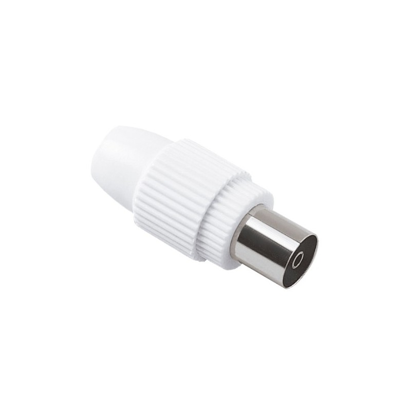 AMIG 12433  
 Conector TV 3111  
 9,5 mm  
 Poliestireno  
 Blanco