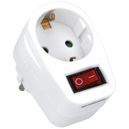 AMIG 12511  
 Adaptador + interruptor 3213  
 76 x 50 x 75 mm  
 Policarbonato  
 Blanco