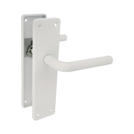 AMIG 12616  
 Manilla aluminio con placa AL4P  
 222 x 55 mm  
 Aluminio  
 Blanco