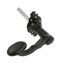 AMIG 12630  
 Manilla con roseta 100K  
 100 x 44 mm  
 Placa de acero, Tirador de zamak  
 Negro