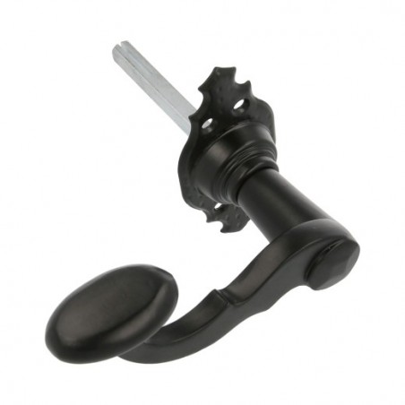 AMIG 12630  
 Manilla con roseta 100K  
 100 x 44 mm  
 Placa de acero, Tirador de zamak  
 Negro