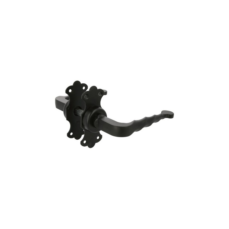 AMIG 12631  
 Manilla con roseta 101K  
 100 x 42 mm  
 Placa de acero, Tirador de zamak  
 Negro
