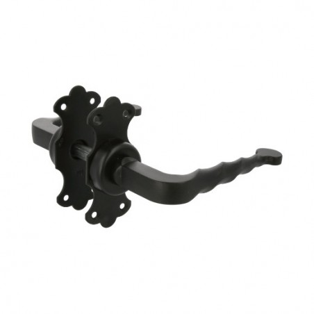 AMIG 12631  
 Manilla con roseta 101K  
 100 x 42 mm  
 Placa de acero, Tirador de zamak  
 Negro