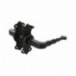 AMIG 12631  
 Manilla con roseta 101K  
 100 x 42 mm  
 Placa de acero, Tirador de zamak  
 Negro