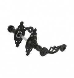 AMIG 12632  
 Manilla con roseta 102K  
 100 x 44 mm  
 Placa de acero, Tirador de zamak  
 Negro