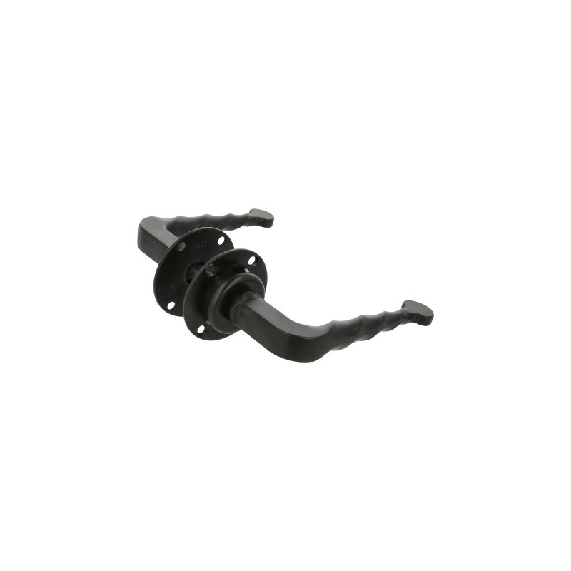 AMIG 12633  
 Manilla con roseta 101R  
 Ø60 mm  
 Placa de acero, Tirador de zamak  
 Negro