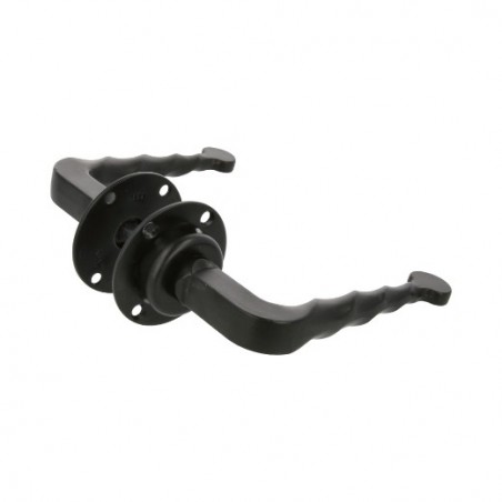AMIG 12633  
 Manilla con roseta 101R  
 Ø60 mm  
 Placa de acero, Tirador de zamak  
 Negro