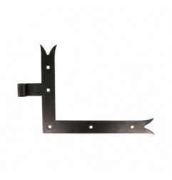 AMIG 12641  
 Gozne escuadra gótico 4000  
 400 x 240 x 4 mm  
 Acero  
 Negro - Derecha