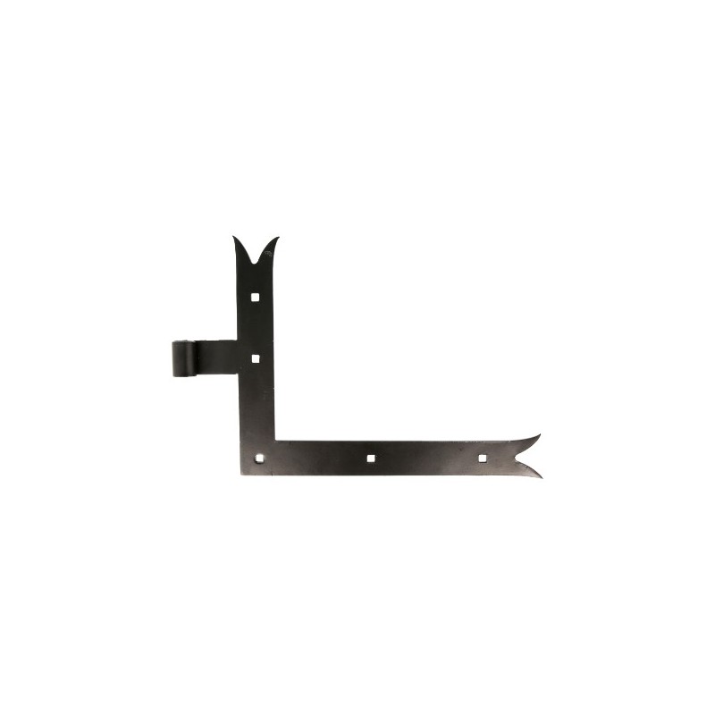 AMIG 12641  
 Gozne escuadra gótico 4000  
 400 x 240 x 4 mm  
 Acero  
 Negro - Derecha