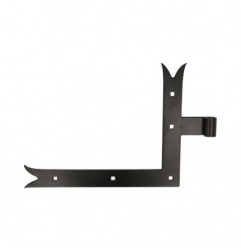 AMIG 12642  
 Gozne escuadra gótico 4000  
 400 x 240 x 4 mm  
 Acero  
 Negro - Izquierda