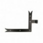 AMIG 12642  
 Gozne escuadra gótico 4000  
 400 x 240 x 4 mm  
 Acero  
 Negro - Izquierda