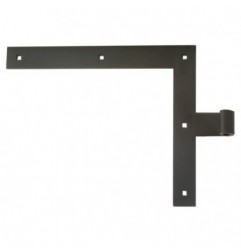 AMIG 12643  
 Gozne escuadra simple 4100  
 300 x 240 x 4 mm  
 Acero  
 Negro - Derecha