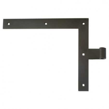 AMIG 12643  
 Gozne escuadra simple 4100  
 300 x 240 x 4 mm  
 Acero  
 Negro - Derecha