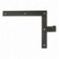 AMIG 12645  
 Gozne escuadra simple 4100  
 400 x 240 x 4 mm  
 Acero  
 Negro - Derecha